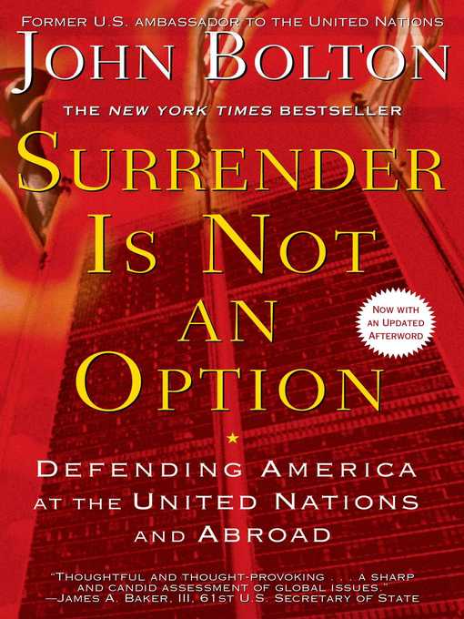 Title details for Surrender Is Not an Option by John Bolton - Wait list